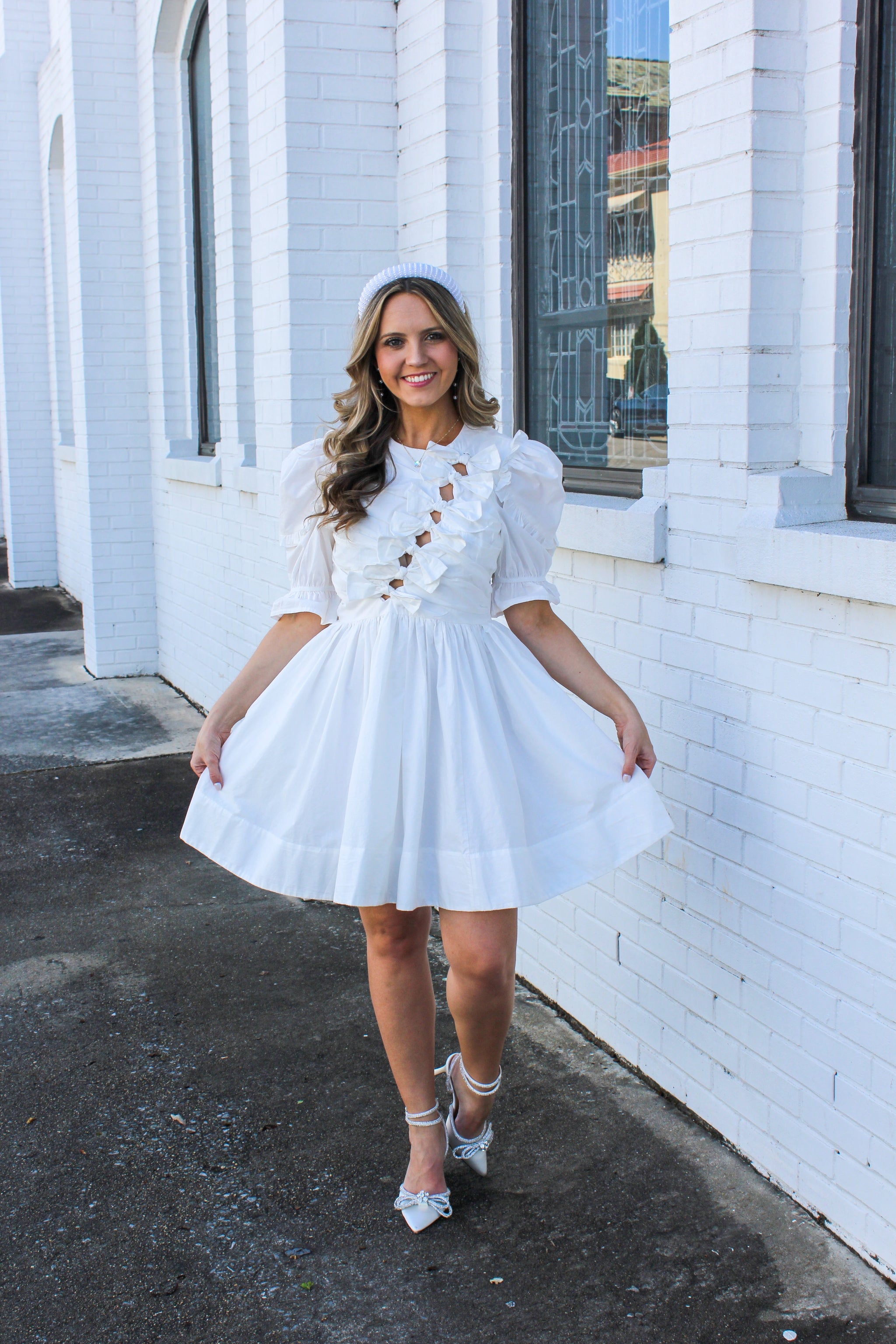 Bow Front Mini Dress  Papillon